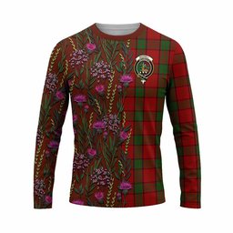 ScotsTee Shop Scottish Maxwell Family Crest Tartan T-shirt Scottish Thistle Flower Half Style