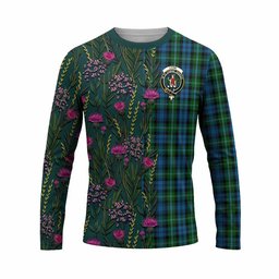 ScotsTee Shop Scottish Lyon Family Crest Tartan T-shirt Scottish Thistle Flower Half Style