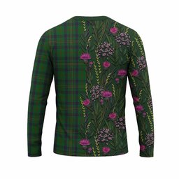 ScotsTee Shop Scottish Kennedy Family Crest Tartan T-shirt Scottish Thistle Flower Half Style