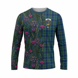 ScotsTee Shop Scottish Keith Family Crest Tartan T-shirt Scottish Thistle Flower Half Style
