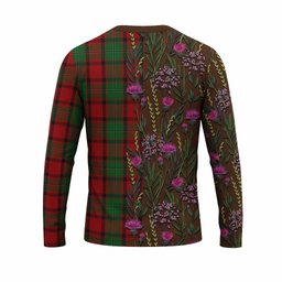 ScotsTee Shop Scottish MacPhail (McPhail) Family Crest Tartan T-shirt Scottish Thistle Flower Half Style