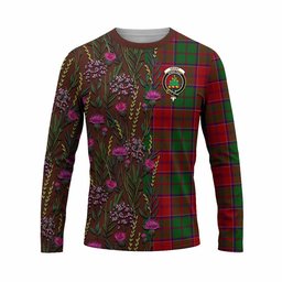 ScotsTee Shop Scottish Grant Family Crest Tartan T-shirt Scottish Thistle Flower Half Style