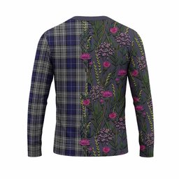 ScotsTee Shop Scottish Napier Family Crest Tartan T-shirt Scottish Thistle Flower Half Style