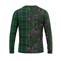 ScotsTee Shop Scottish Duncan Family Crest Tartan T-shirt Scottish Thistle Flower Half Style