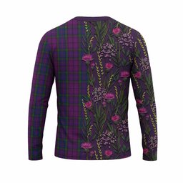 ScotsTee Shop Scottish Wardlaw Family Crest Tartan T-shirt Scottish Thistle Flower Half Style