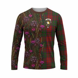 ScotsTee Shop Scottish Stewart (Stuart) of Appin Family Crest Tartan T-shirt Scottish Thistle Flower Half Style