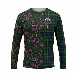 ScotsTee Shop Scottish Rollo Family Crest Tartan T-shirt Scottish Thistle Flower Half Style