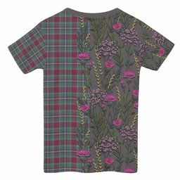 ScotsTee Shop Scottish Spence (Spens) Family Crest Tartan T-shirt Scottish Thistle Flower Half Style