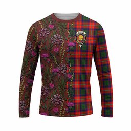 ScotsTee Shop Scottish Wauchope Family Crest Tartan T-shirt Scottish Thistle Flower Half Style