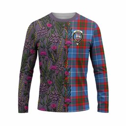 ScotsTee Shop Scottish Trotter Family Crest Tartan T-shirt Scottish Thistle Flower Half Style