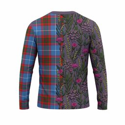 ScotsTee Shop Scottish Trotter Family Crest Tartan T-shirt Scottish Thistle Flower Half Style