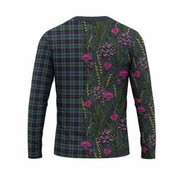 ScotsTee Shop Scottish Stephenson (Stevenson) Family Crest Tartan T-shirt Scottish Thistle Flower Half Style