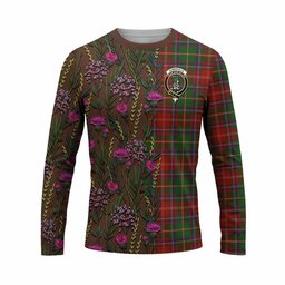 ScotsTee Shop Scottish Somerville Family Crest Tartan T-shirt Scottish Thistle Flower Half Style