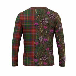 ScotsTee Shop Scottish Somerville Family Crest Tartan T-shirt Scottish Thistle Flower Half Style