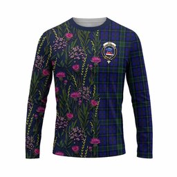 ScotsTee Shop Scottish Weir Family Crest Tartan T-shirt Scottish Thistle Flower Half Style