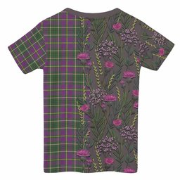 ScotsTee Shop Scottish Taylor (Tailyour) Family Crest Tartan T-shirt Scottish Thistle Flower Half Style