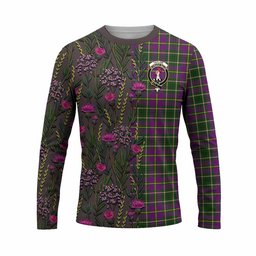 ScotsTee Shop Scottish Taylor (Tailyour) Family Crest Tartan T-shirt Scottish Thistle Flower Half Style