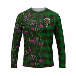 ScotsTee Shop Scottish Primrose Family Crest Tartan T-shirt Scottish Thistle Flower Half Style
