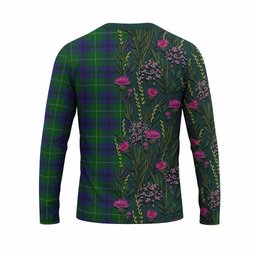 ScotsTee Shop Scottish Oliphant Family Crest Tartan T-shirt Scottish Thistle Flower Half Style