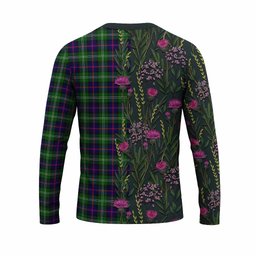 ScotsTee Shop Scottish Sutherland Family Crest Tartan T-shirt Scottish Thistle Flower Half Style