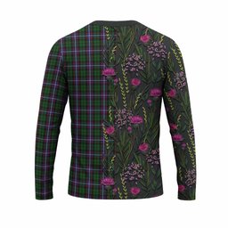 ScotsTee Shop Scottish Russell Family Crest Tartan T-shirt Scottish Thistle Flower Half Style