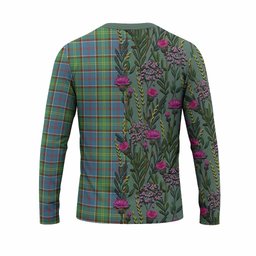ScotsTee Shop Scottish Whitelaw Family Crest Tartan T-shirt Scottish Thistle Flower Half Style