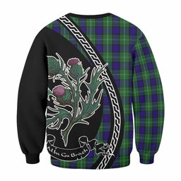 ScotsTee Shop Alexander Family Crest Tartan Sweatshirt Alba Thistle Inspired