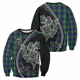 ScotsTee Shop Alexander Family Crest Tartan Sweatshirt Alba Thistle Inspired