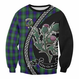 ScotsTee Shop Alexander Family Crest Tartan Sweatshirt Alba Thistle Inspired