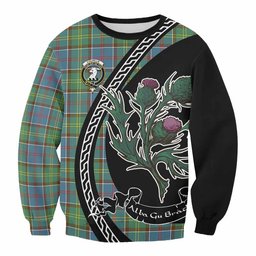 ScotsTee Shop Colville Family Crest Tartan Sweatshirt Alba Thistle Inspired