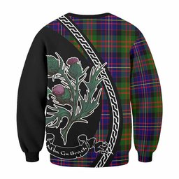 ScotsTee Shop Chalmers Family Crest Tartan Sweatshirt Alba Thistle Inspired