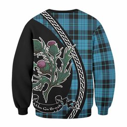 ScotsTee Shop Clergy Family Crest Tartan Sweatshirt Alba Thistle Inspired