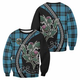 ScotsTee Shop Clergy Family Crest Tartan Sweatshirt Alba Thistle Inspired