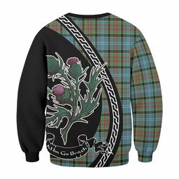 ScotsTee Shop Cathcart Family Crest Tartan Sweatshirt Alba Thistle Inspired