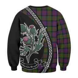 ScotsTee Shop Coull Family Crest Tartan Sweatshirt Alba Thistle Inspired