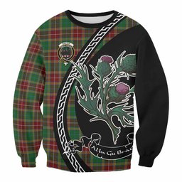 ScotsTee Shop Baxter Family Crest Tartan Sweatshirt Alba Thistle Inspired