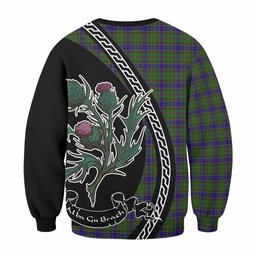 ScotsTee Shop Adam Family Crest Tartan Sweatshirt Alba Thistle Inspired
