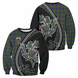 ScotsTee Shop Adam Family Crest Tartan Sweatshirt Alba Thistle Inspired