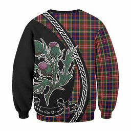 ScotsTee Shop Christie Family Crest Tartan Sweatshirt Alba Thistle Inspired