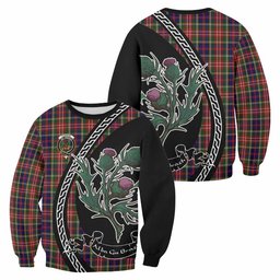 ScotsTee Shop Christie Family Crest Tartan Sweatshirt Alba Thistle Inspired