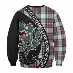 ScotsTee Shop Dennistoun Family Crest Tartan Sweatshirt Alba Thistle Inspired