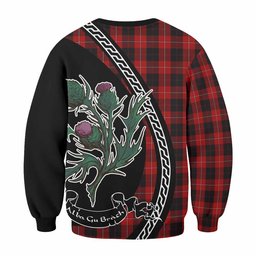 ScotsTee Shop Cunningham Family Crest Tartan Sweatshirt Alba Thistle Inspired