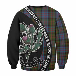 ScotsTee Shop Bowie Family Crest Tartan Sweatshirt Alba Thistle Inspired