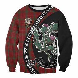 ScotsTee Shop Carruthers Family Crest Tartan Sweatshirt Alba Thistle Inspired