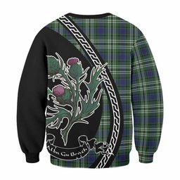 ScotsTee Shop Blyth Family Crest Tartan Sweatshirt Alba Thistle Inspired