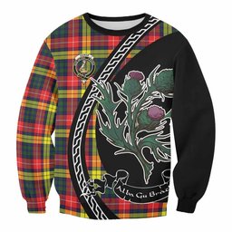 ScotsTee Shop Dewar Family Crest Tartan Sweatshirt Alba Thistle Inspired