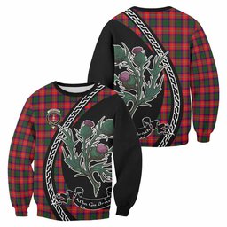 ScotsTee Shop Charteris Family Crest Tartan Sweatshirt Alba Thistle Inspired