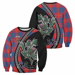 ScotsTee Shop Blane Family Crest Tartan Sweatshirt Alba Thistle Inspired