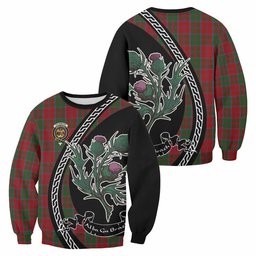 ScotsTee Shop Drummond Family Crest Tartan Sweatshirt Alba Thistle Inspired