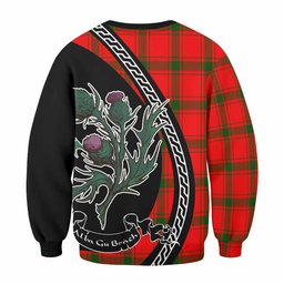 ScotsTee Shop Darroch Family Crest Tartan Sweatshirt Alba Thistle Inspired